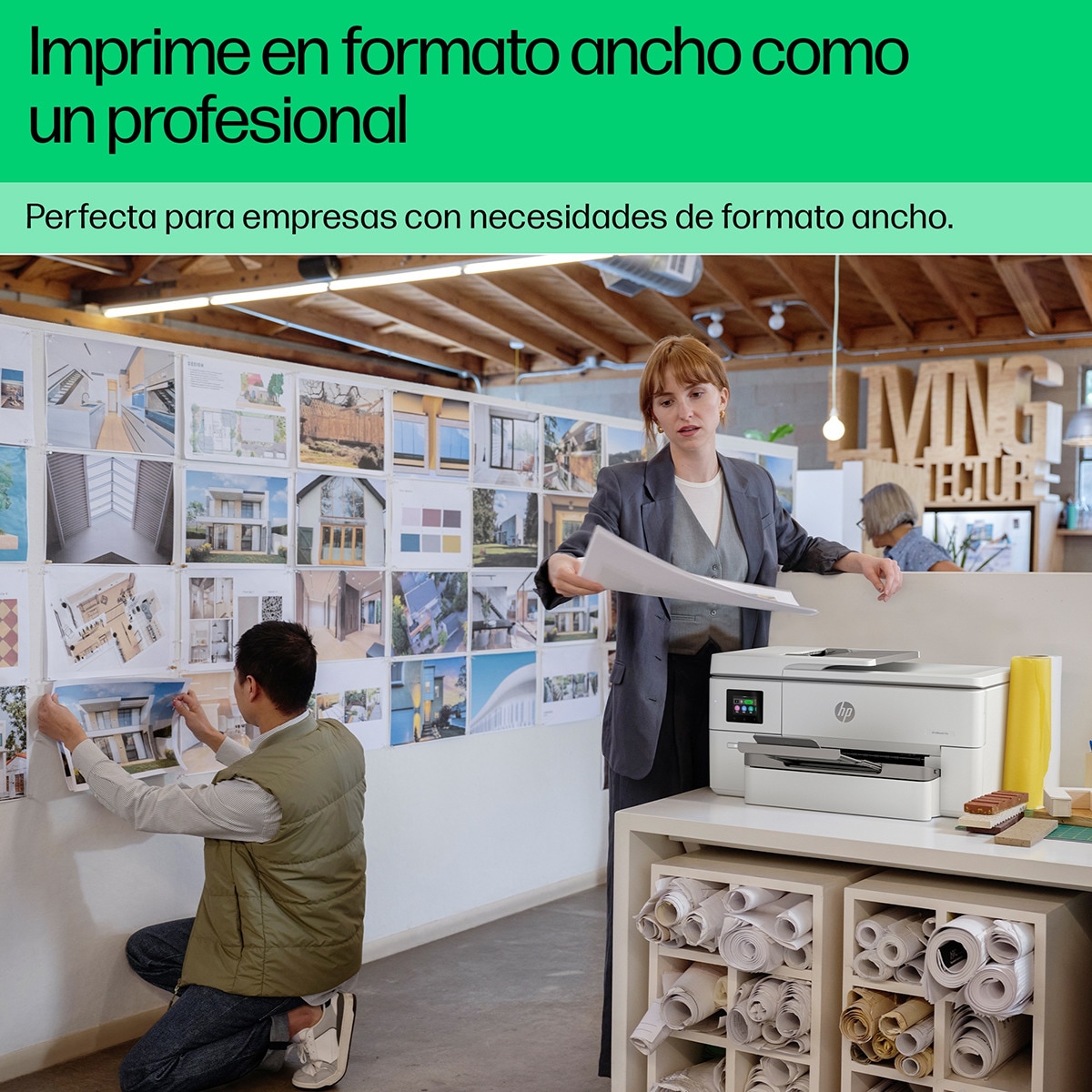 Impresora A3 Multifunción HP OfficeJet Pro 9720e, HP+, Wi-Fi, compatible con Instant Ink Blanco-9
