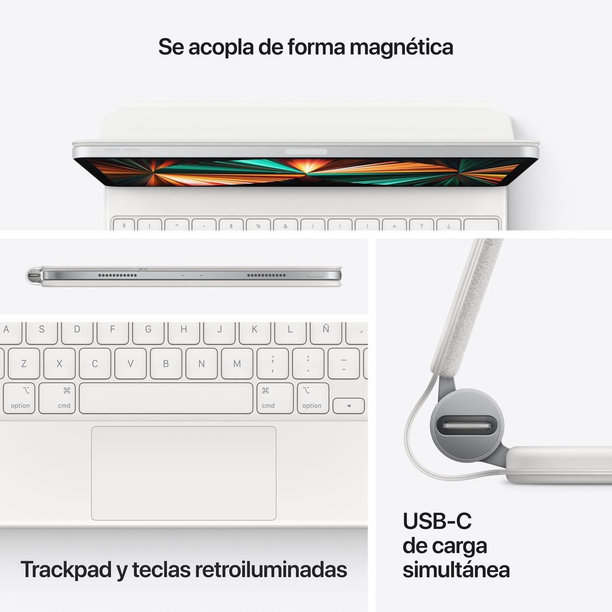 Teclado Apple Magic Keyboard para iPad Pro 13 (M4) blanco Blanco-7