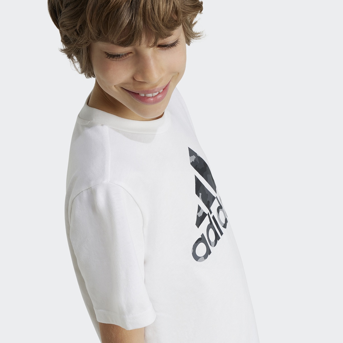 T-shirt de Menino Camo Graphic Branco-3