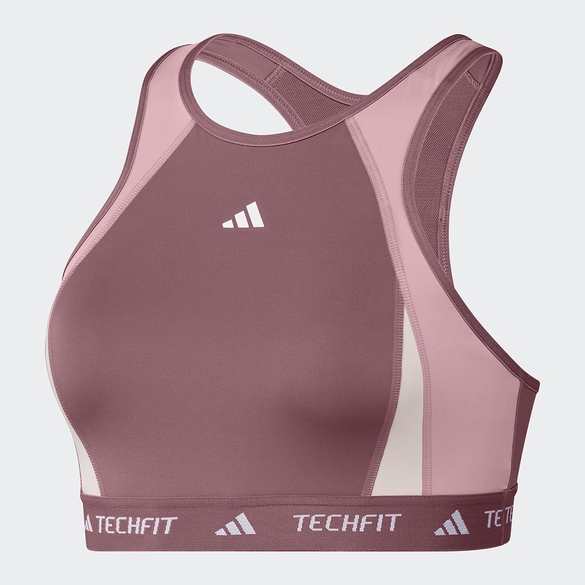 Soutien Desportivo de Mulher Techfit Medium-Support High-Neck Colorblock Rosa-1