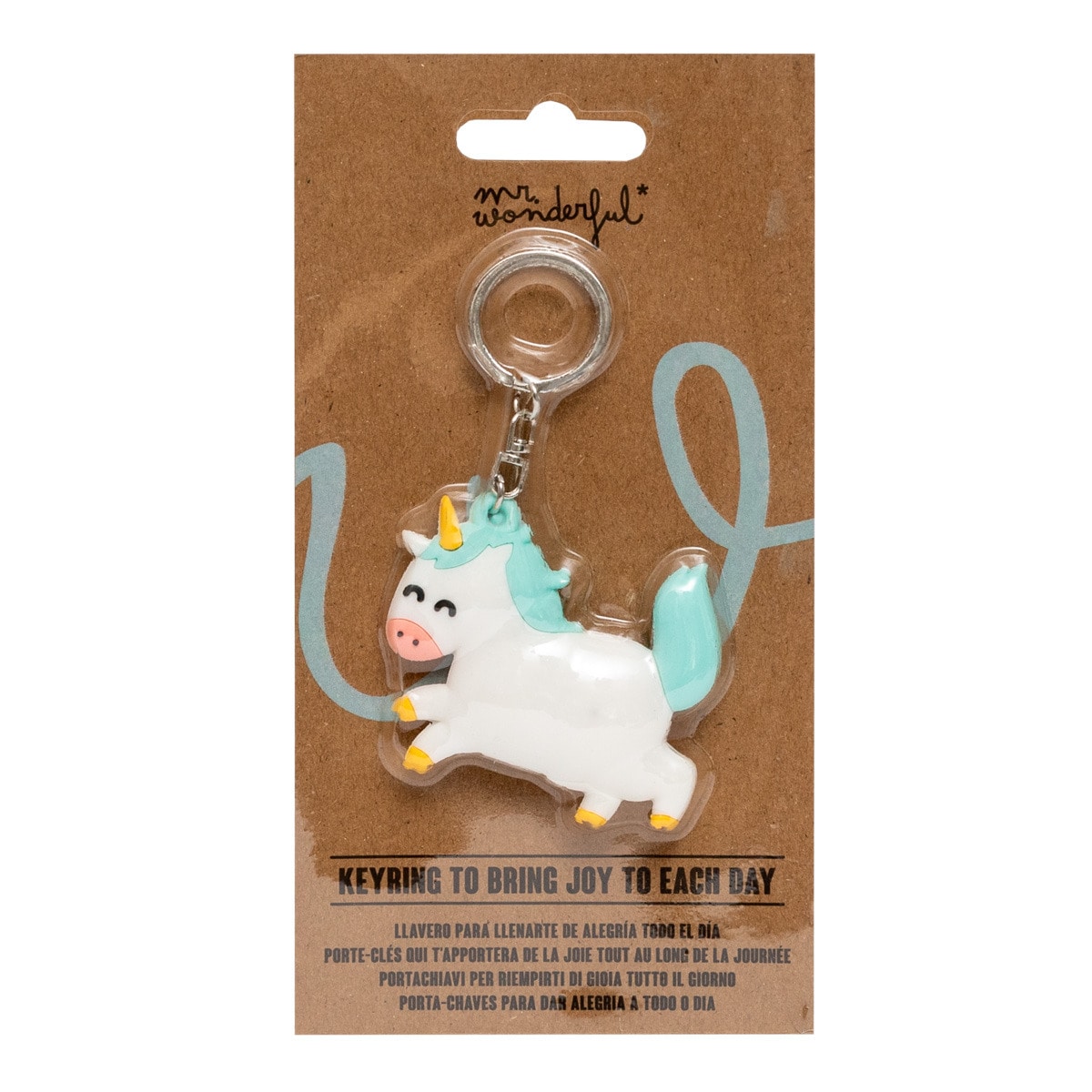Llavero de caucho Mr. Wonderful unicornio 2