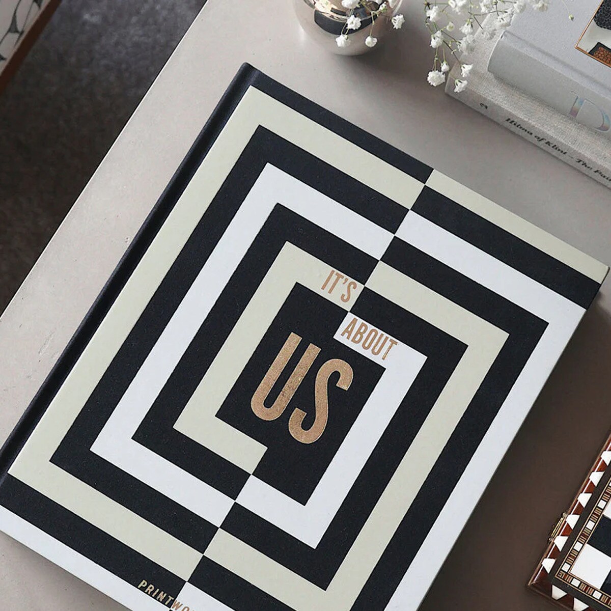 Álbum de fotos it's about us Printworks negro y gris 2