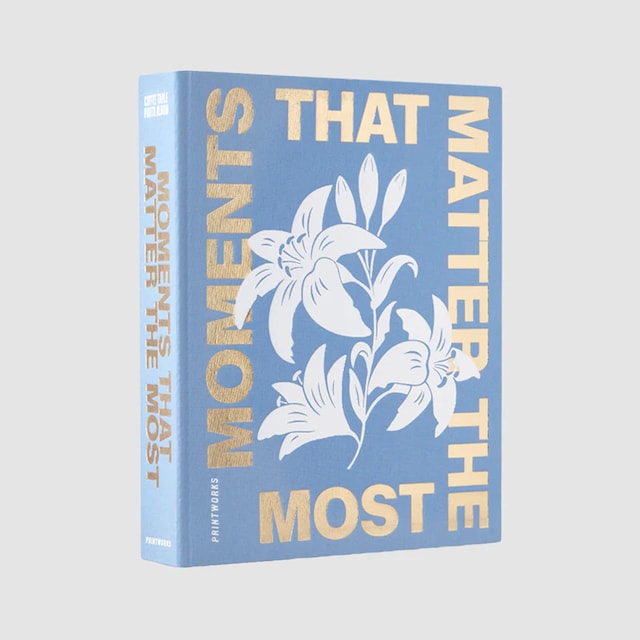 Imagen 0 de Álbum de fotos moments that matters the most  Printworks celeste y dorado
