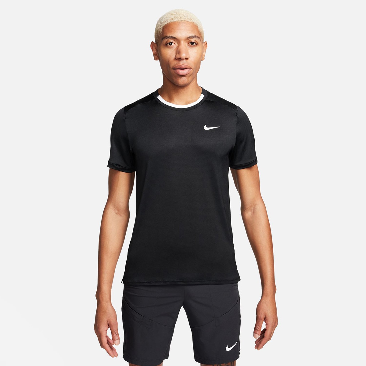 T-shirt de Homem Court Advantage Dri-FIT Tennis Top Preto-1