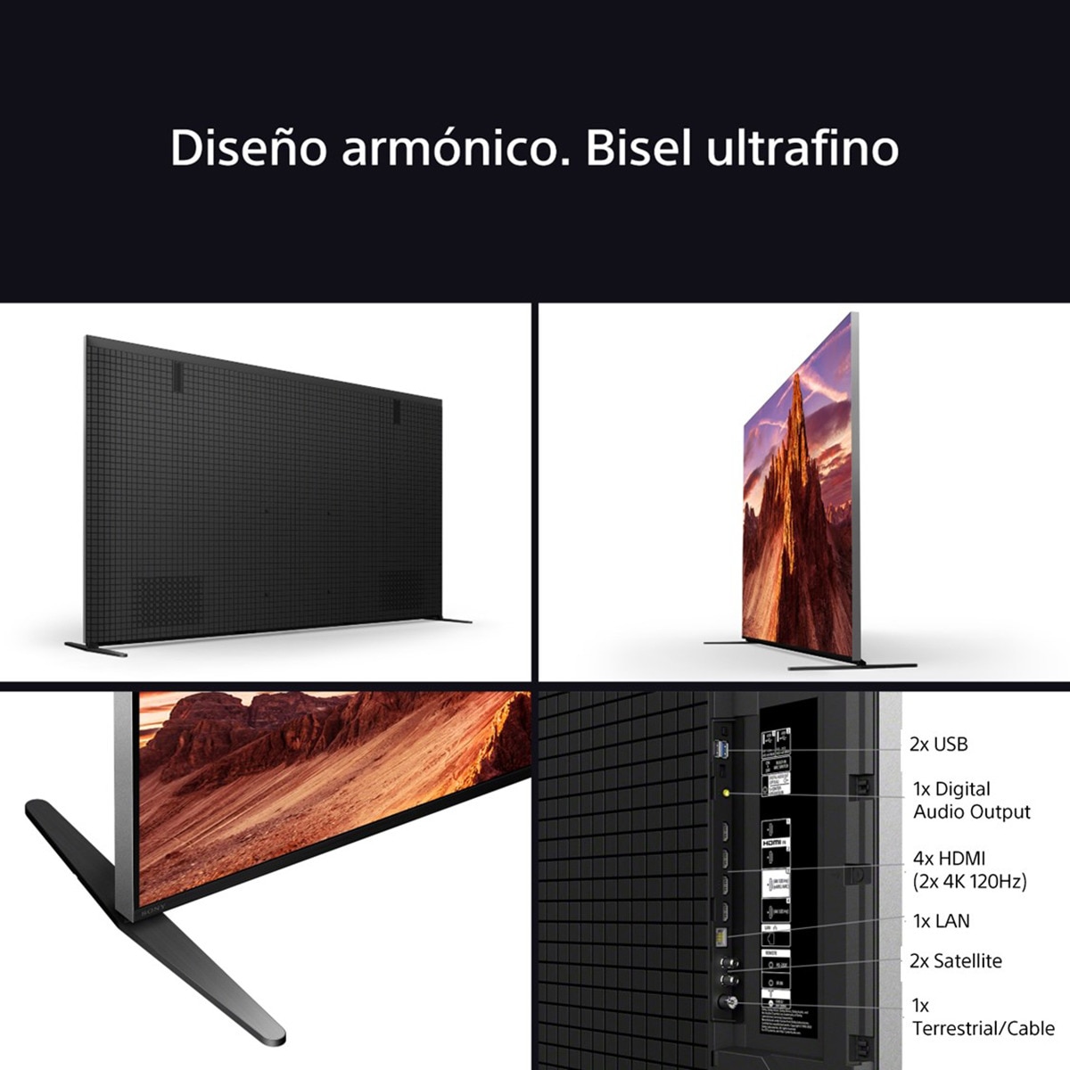 TV 85" Sony BRAVIA 9 85XR90 Mini LED, 4K HDR, Google TV, Smart TV, Funciones para PS5, IMAX Enhanced, Dolby Vision Atmos, Chromecast, AirPlay 8