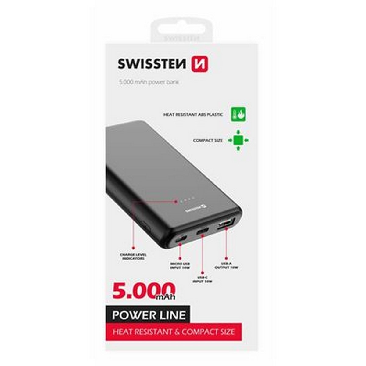 Powerbank Swissten MINISW5K, 5000 mAh - Preto 3
