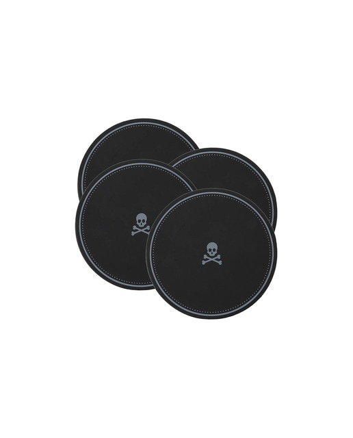 Imagen 0 de Set de 4 posavasos negros 11cm Scalpers Home