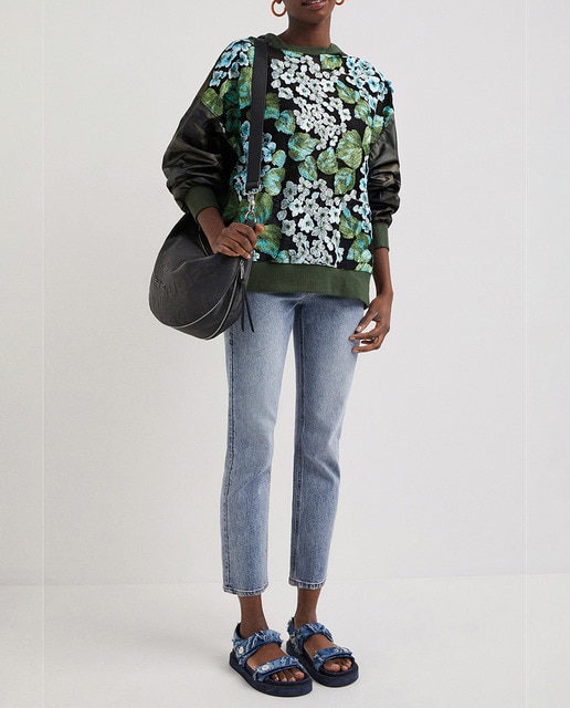 Imagen 0 de Sudadera flores oversize