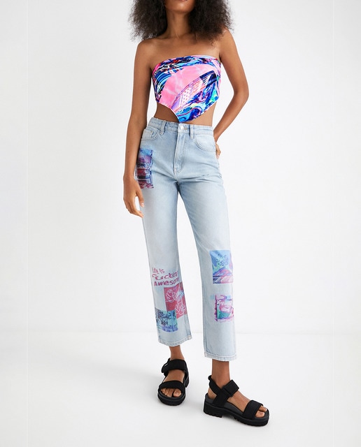 Imagen 0 de Vaquero Straight cropped patch