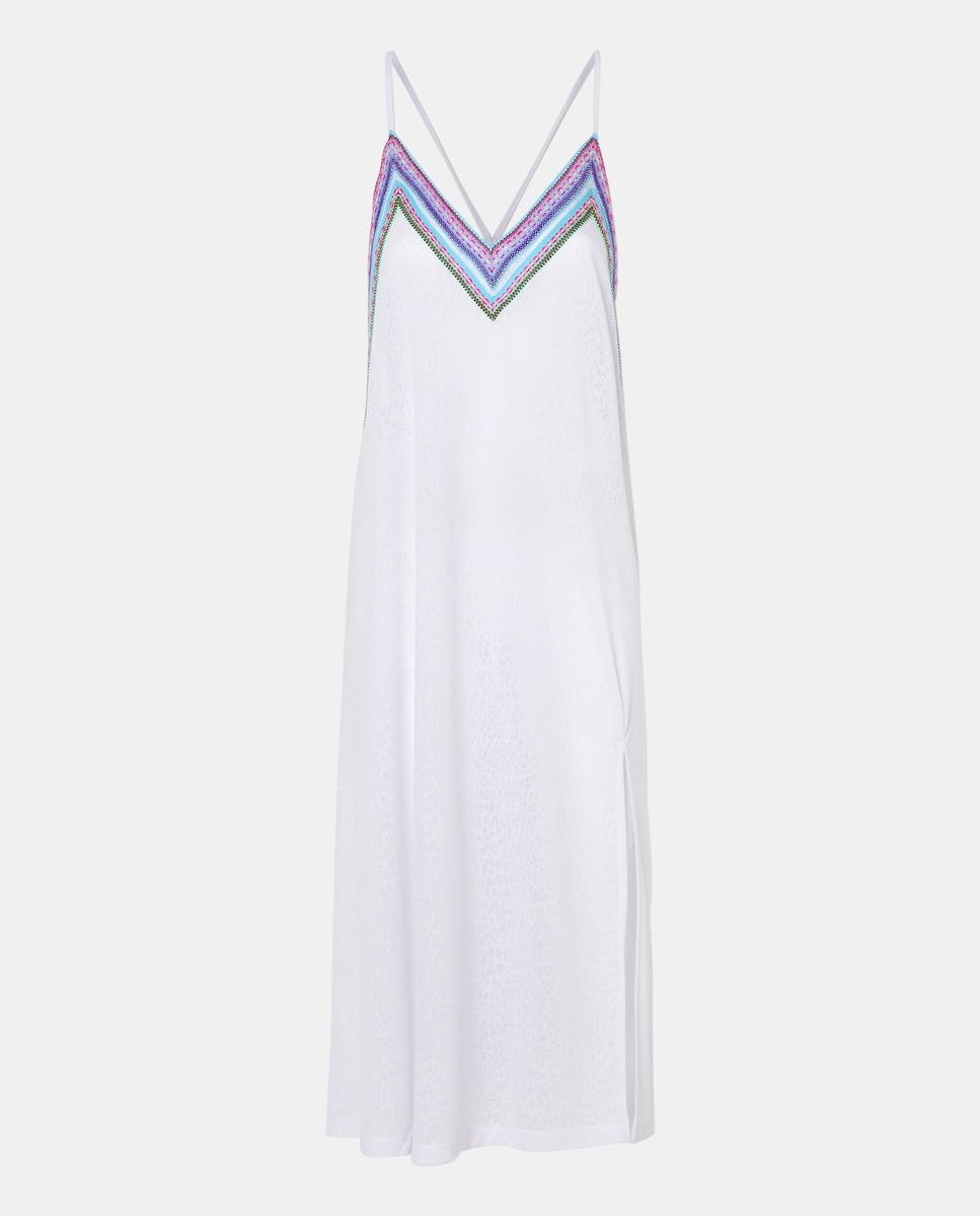 Kaftan Comprido Liso Branco-3