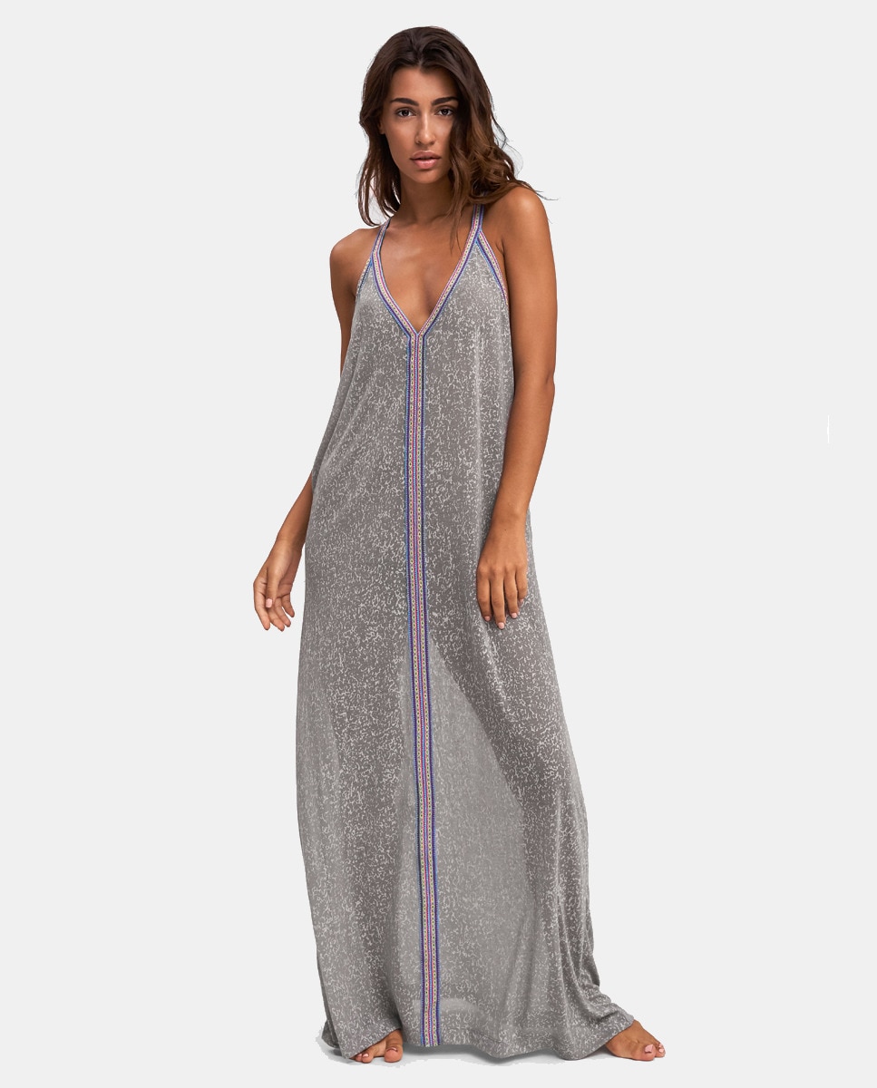 Imagem 0 de Kaftan Comprido Inca com Decote em Bico