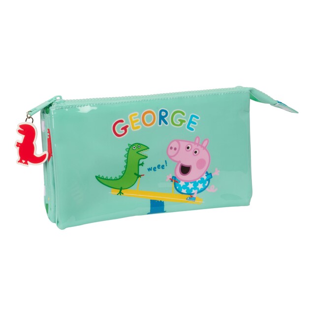 Imagen 0 de Portatodo triple Peppa Pig Safta verde menta