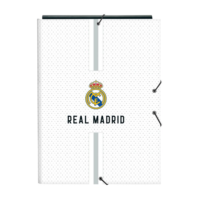 Imagen 0 de Carpeta folio Real Madrid C.F. 1ª equipacion 24/25 blanca y gris