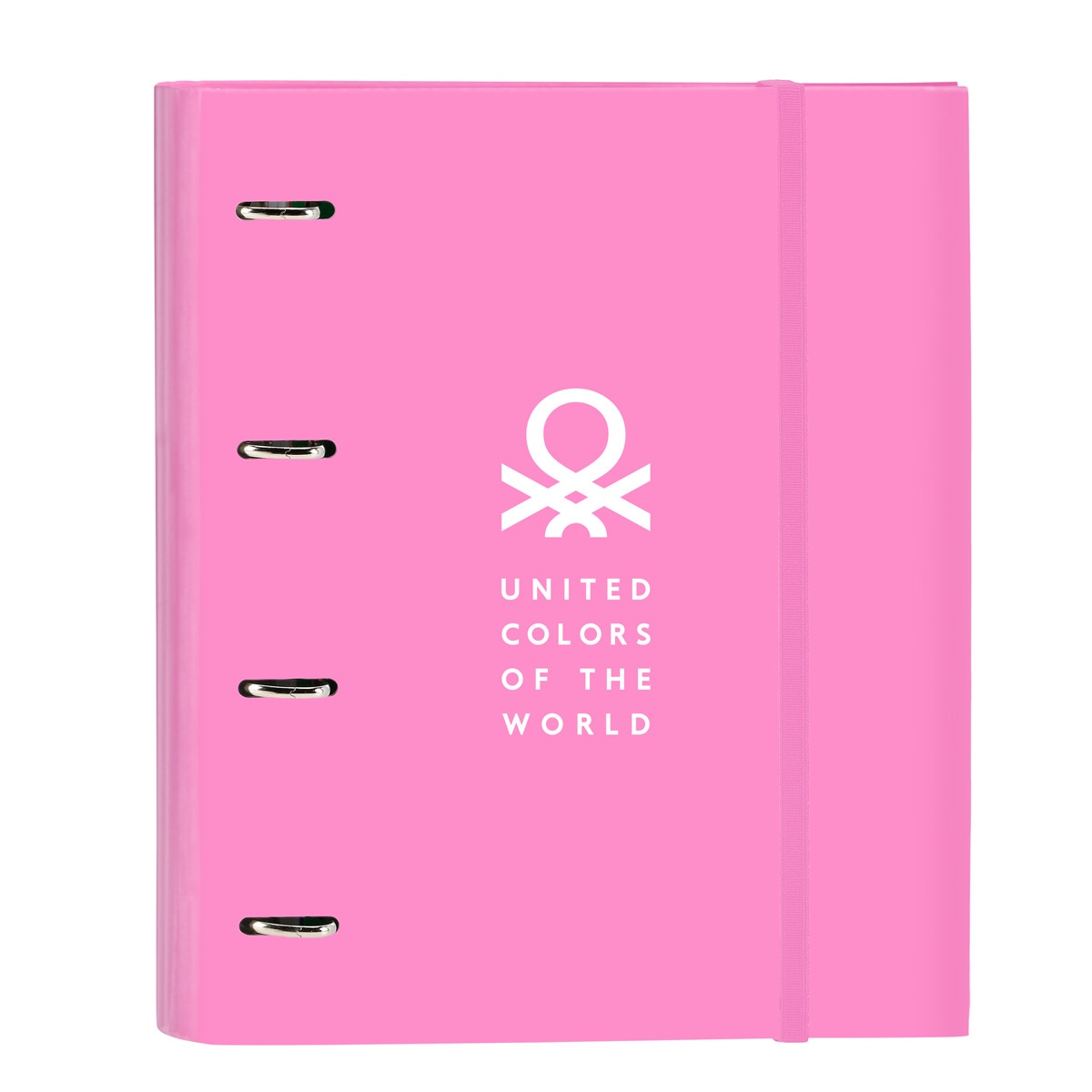 Imagem 0 de Pasta de 4 argolas com recarga A4 de 35 mm 100 folhas com elástico e 5 separadores Benetton azuis