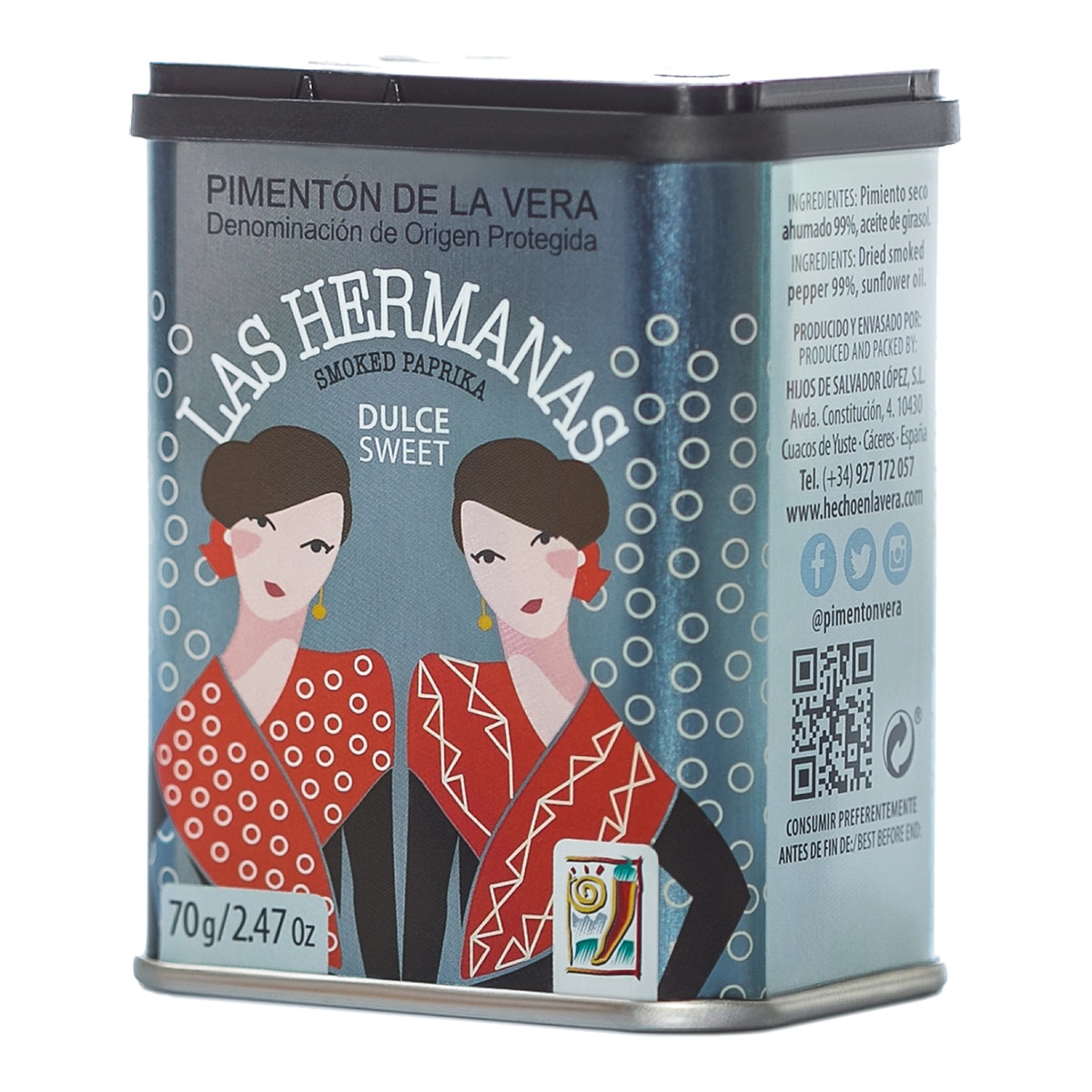Pimentón dulce ahumado de la Vera Las Hermanas 1