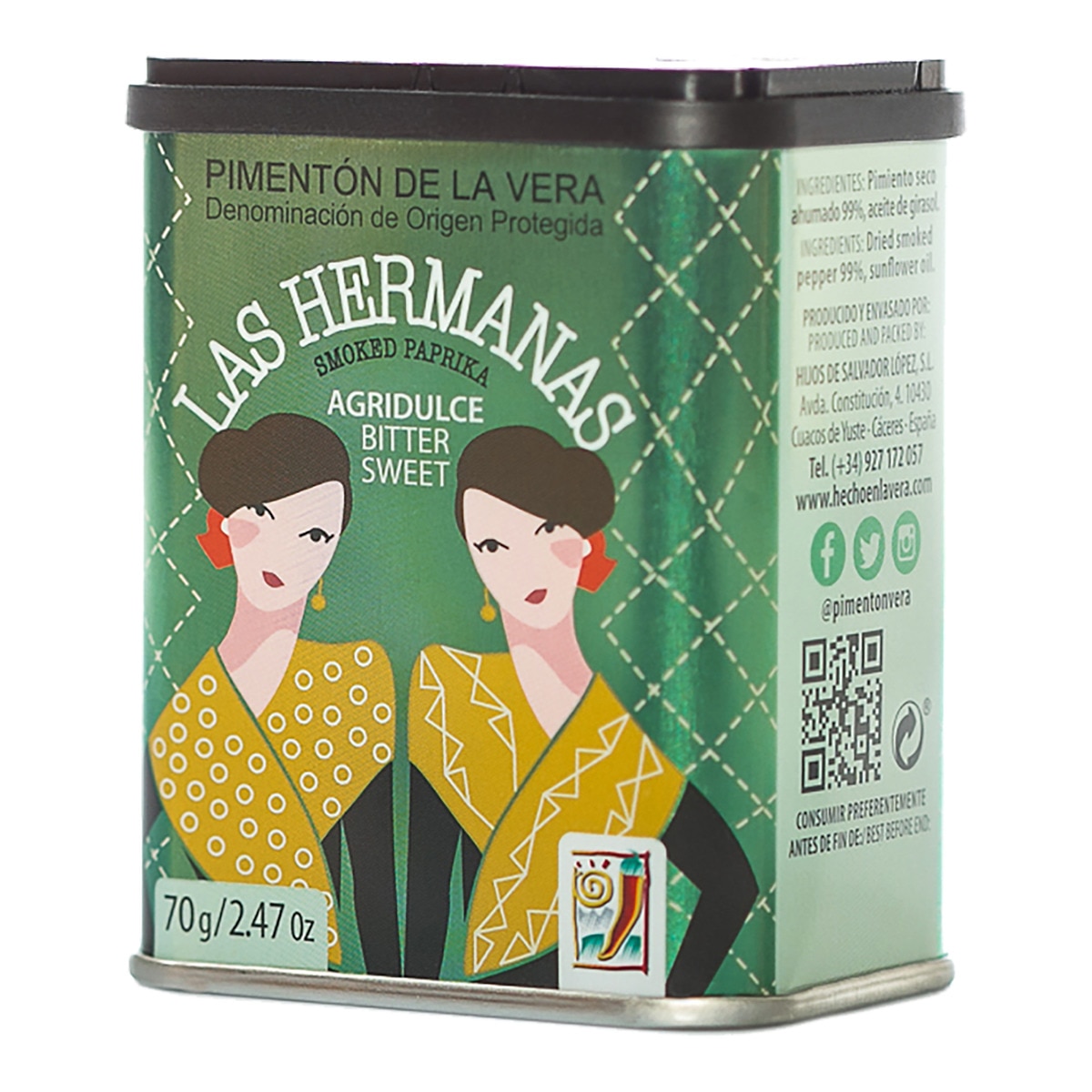 Pimentón agridulce ahumado de la Vera Las Hermanas 1