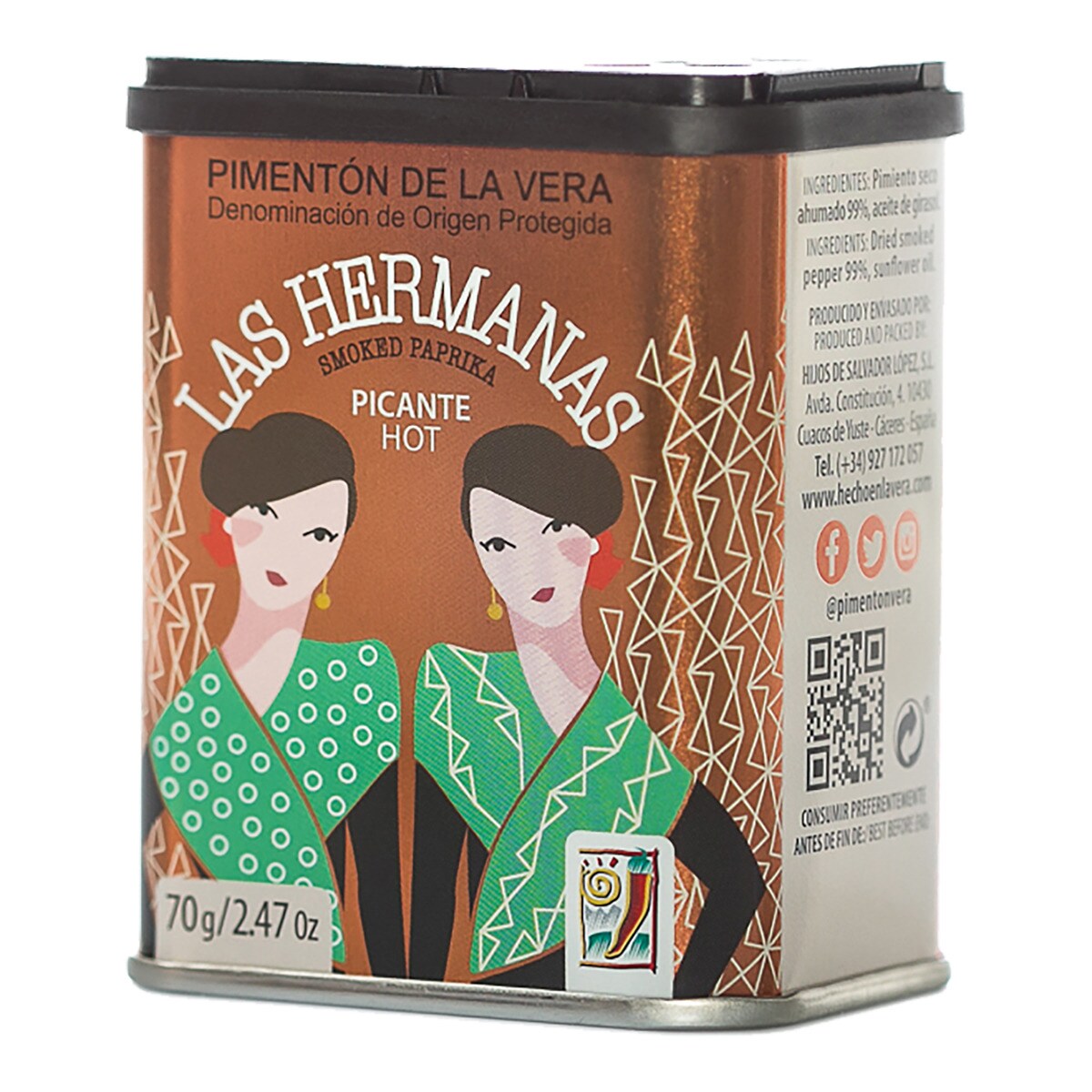 Pimentón picante ahumado de la Vera Las Hermanas 1