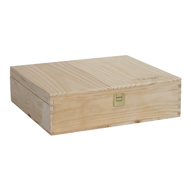 Imagen 0 de Caja de madera con cierre de bisagra Club del Gourmet para 3 botellas 75 cl c/una
