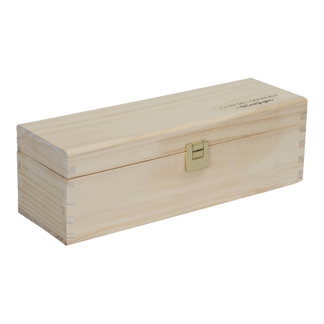 Imagen 0 de Caja de madera con cierre de bisagra Club del Gourmet para 1 botella 75 cl