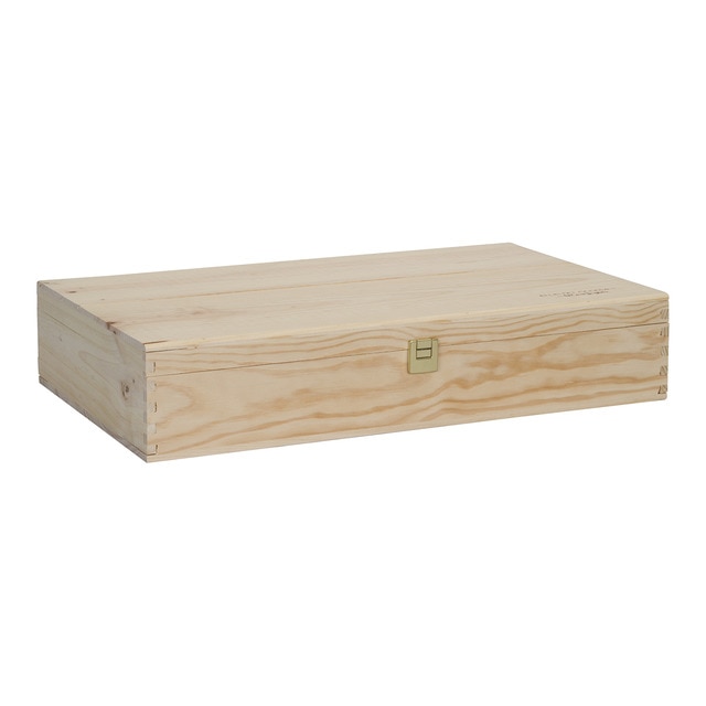 Imagen 0 de Caja de madera con cierre de bisagra Club del Gourmet para 6 botellas 75 cl c/una