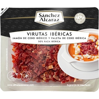 virutas ibéricas sin gluten sin lactosa envase 100 g jamón de cebo ibérico y paleta de cebo ibérica 50% raza ibérica - Sanchez Alcaraz