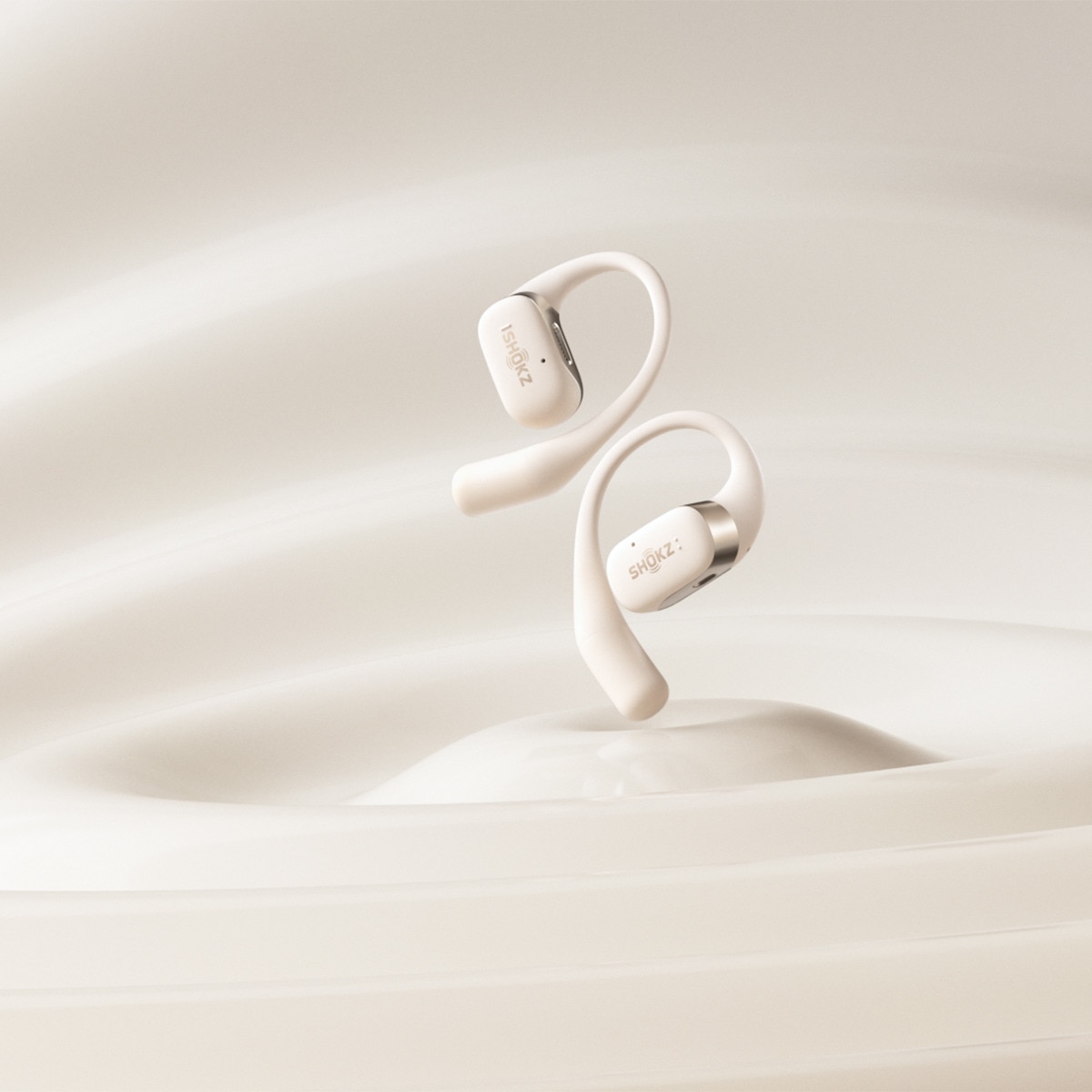 Auscultadores Desportivos True Wireless Open-Ear Premium Bege-6