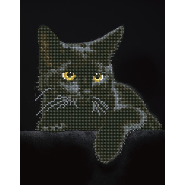 Imagem 0 de Quadro de Pintura com Diamantes Diamond Dotz Midnight Cat