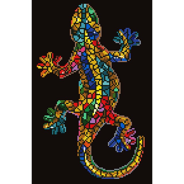 Imagem 0 de Quadro de Pintura com Diamantes Diamond Dotz Gekko Paua