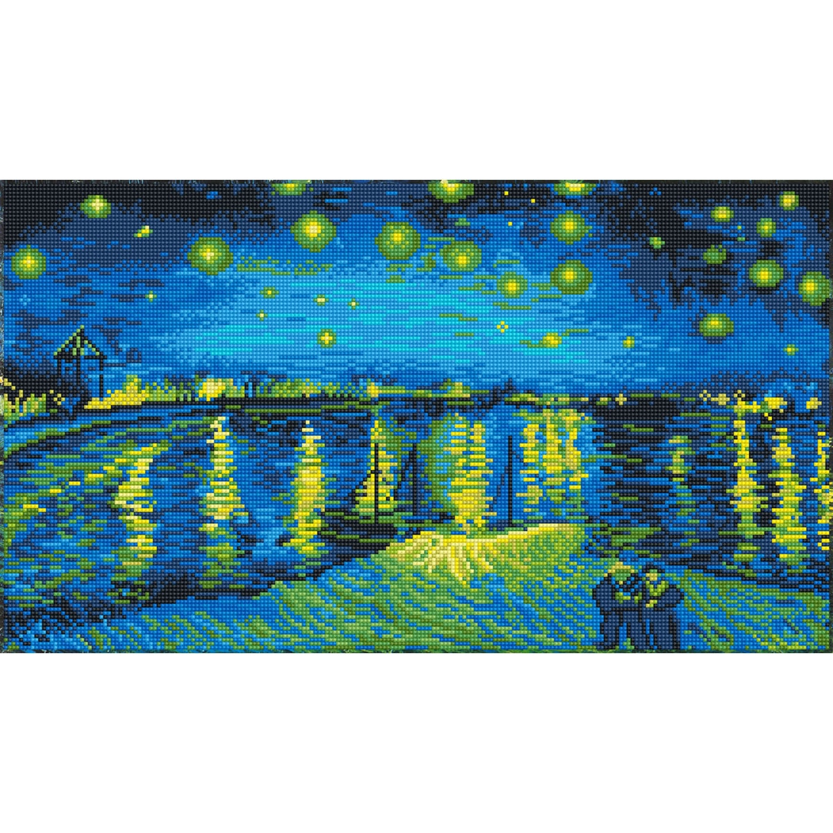 Imagem 0 de Quadro de Pintura com Diamantes Diamond Dotz Starry Night Over The Rhône de Van Gogh