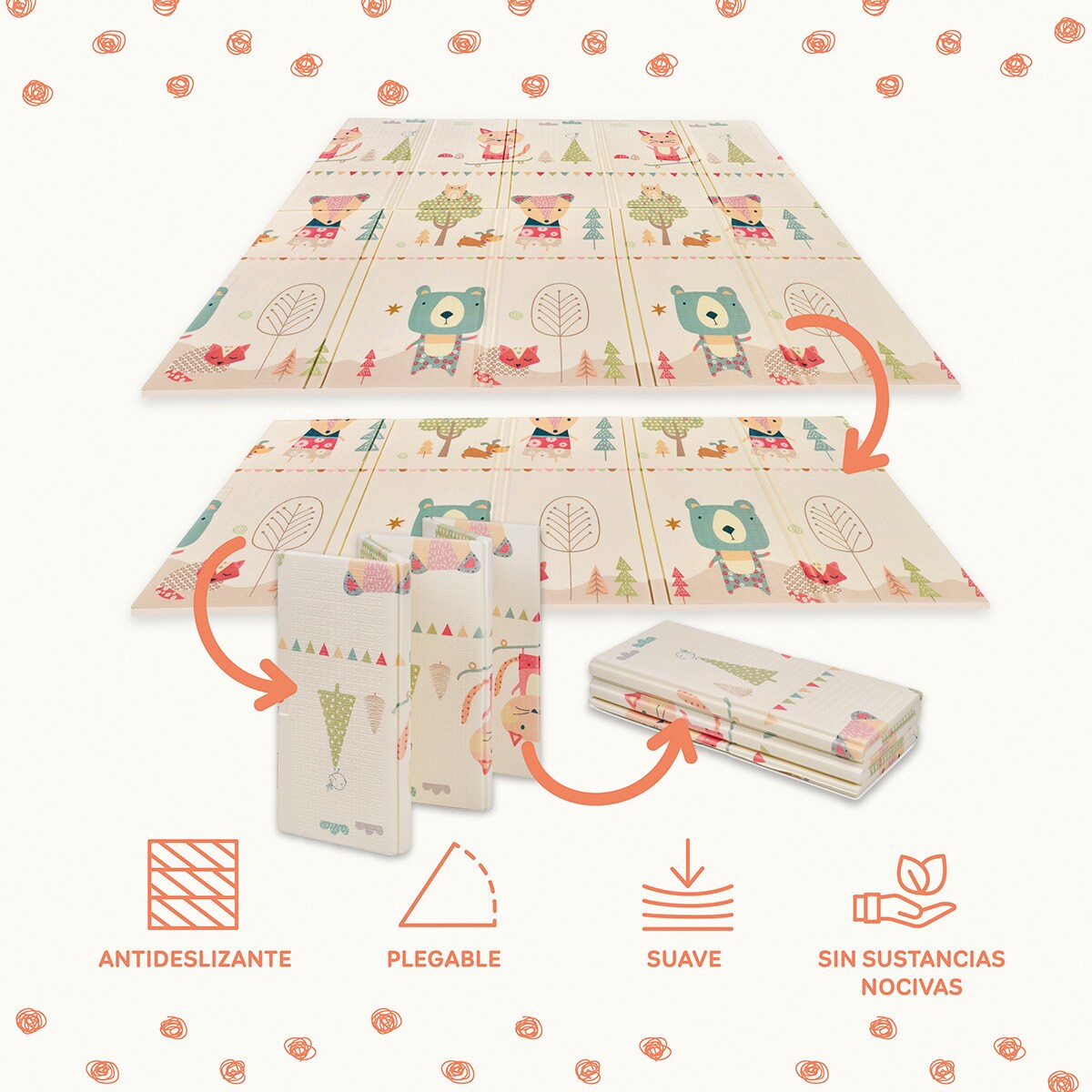 Alfombra de juegos Fancy 180x200x1,5 Multicolor-6