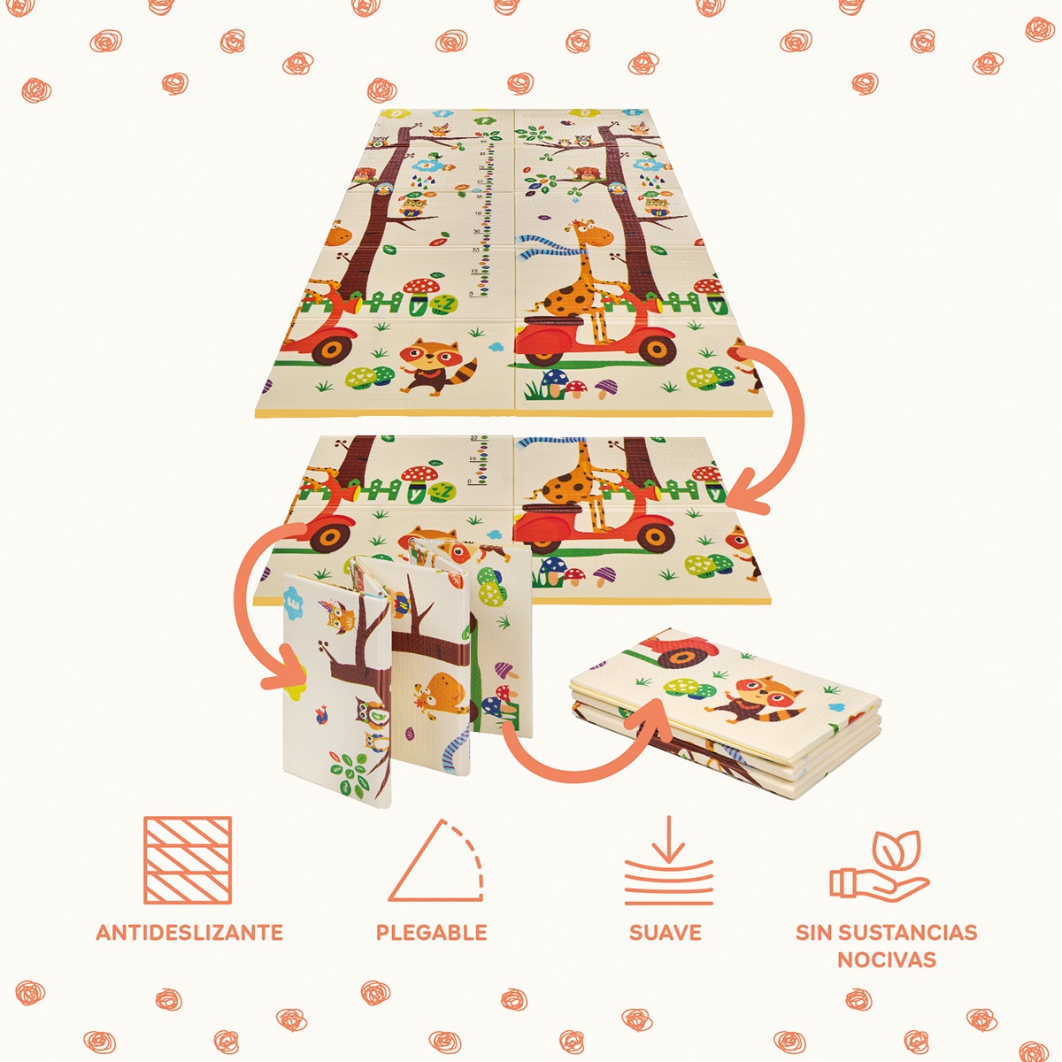 Alfombra de juegos Trendy 180x120x1 Multicolor-7