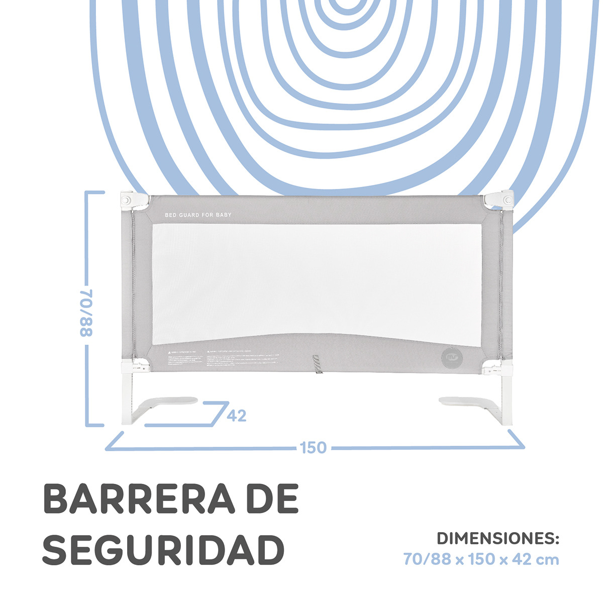 Barrera Tall Plus 150 cm Gris-8