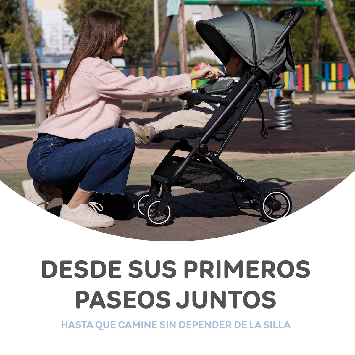 Silla de paseo Keo Marrón-6