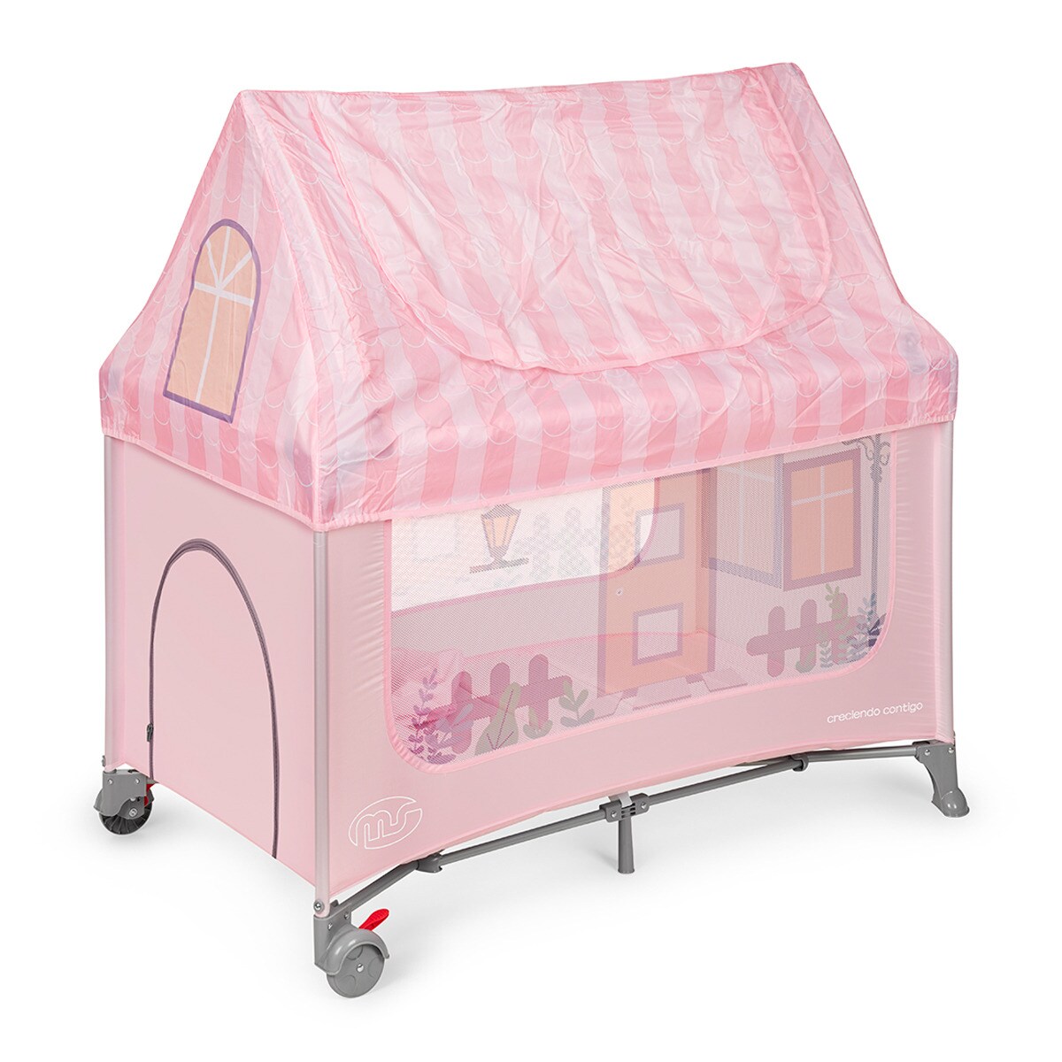 Cuna de viaje Cuna Home Rosa-1