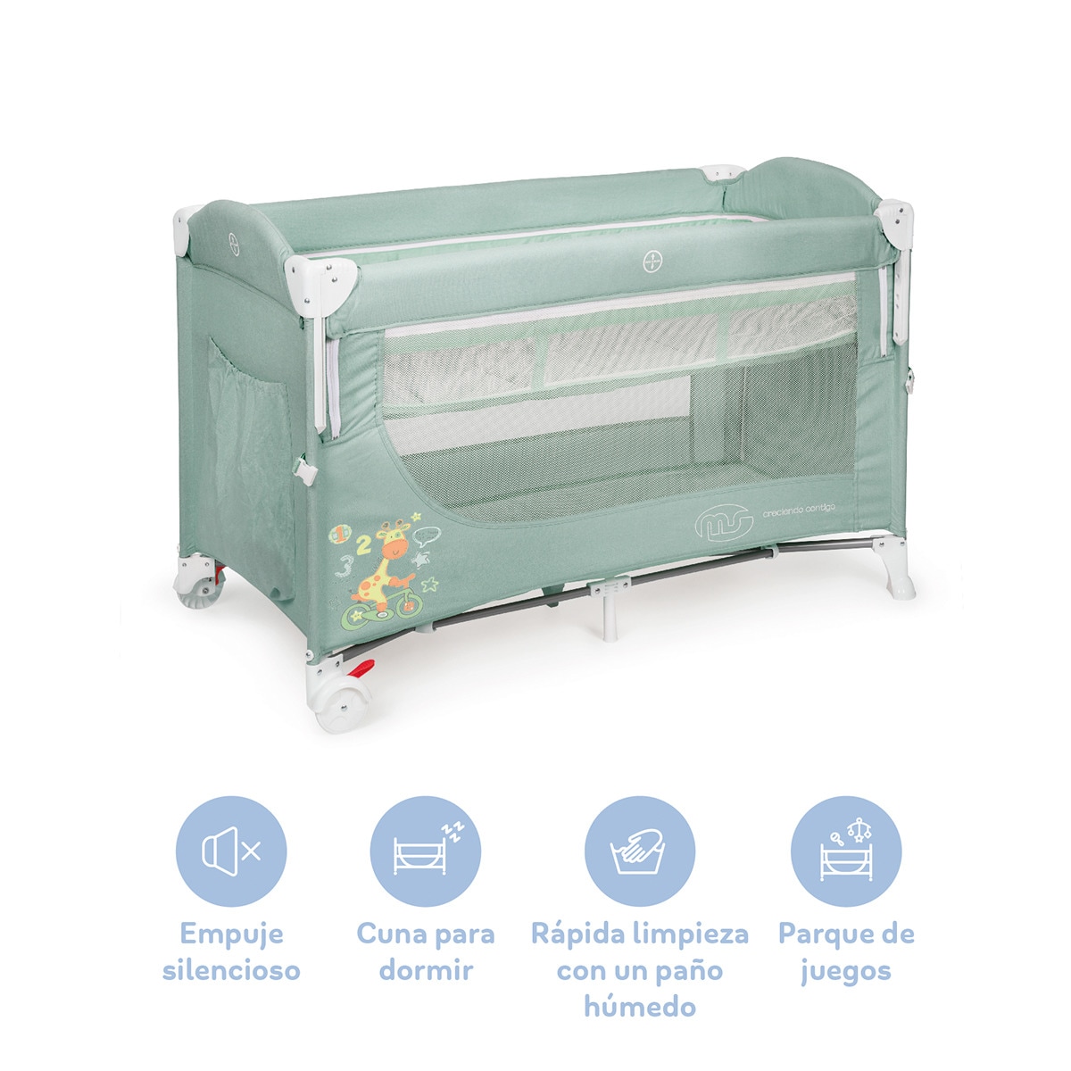 Cuna de viaje Ennis colecho Azul-12