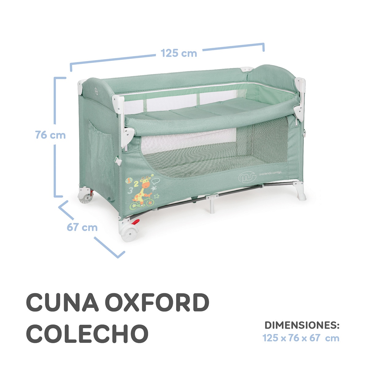 Cuna de viaje Ennis colecho Azul-11