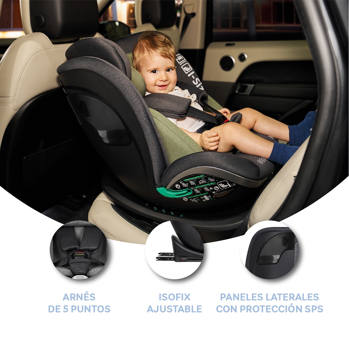 Silla de coche Milos I- Size (40-150cm) Gris-8