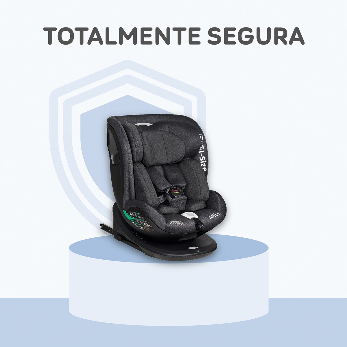 Silla de coche Milos I- Size (40-150cm) Gris-16