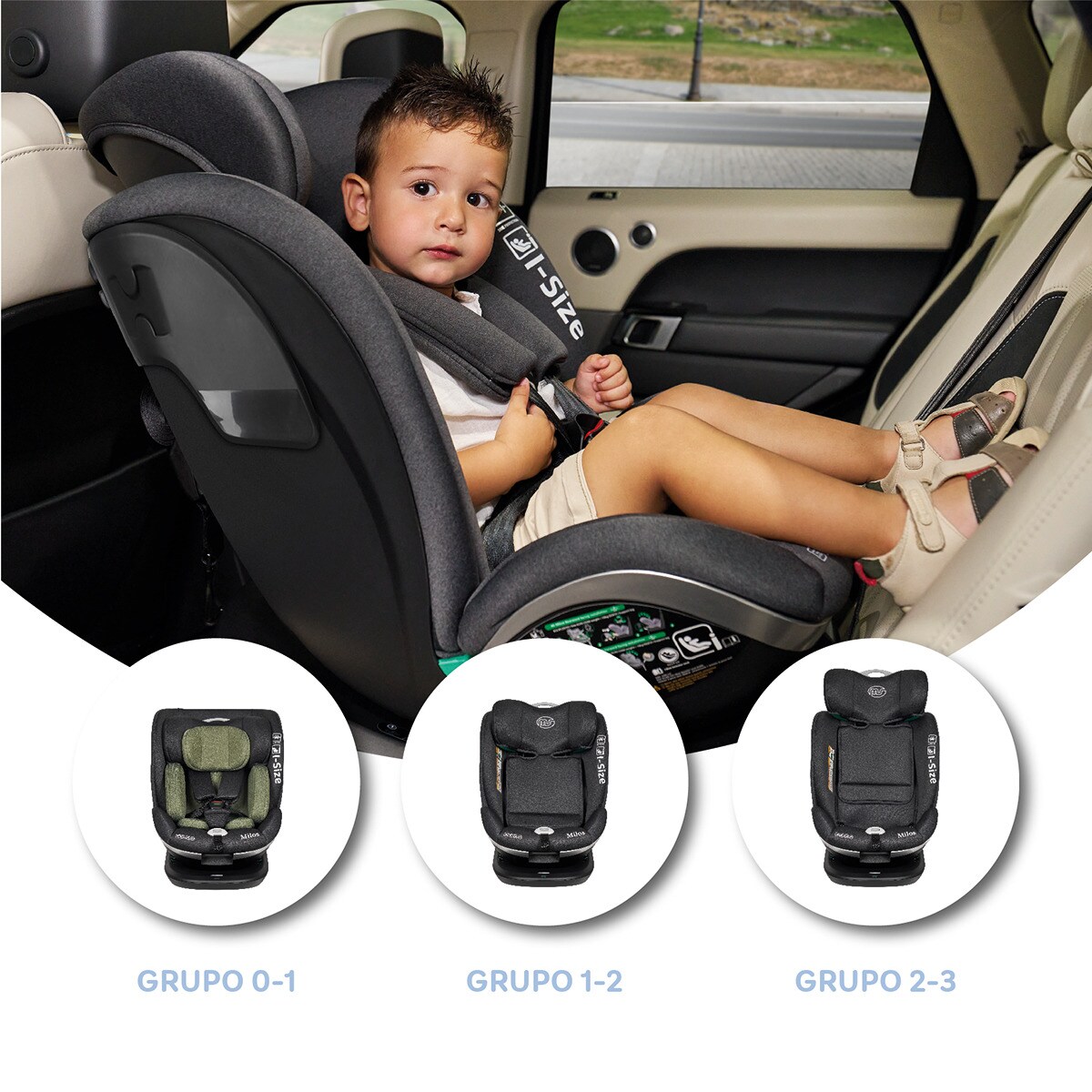 Silla de coche Milos I- Size (40-150cm) Verde-19