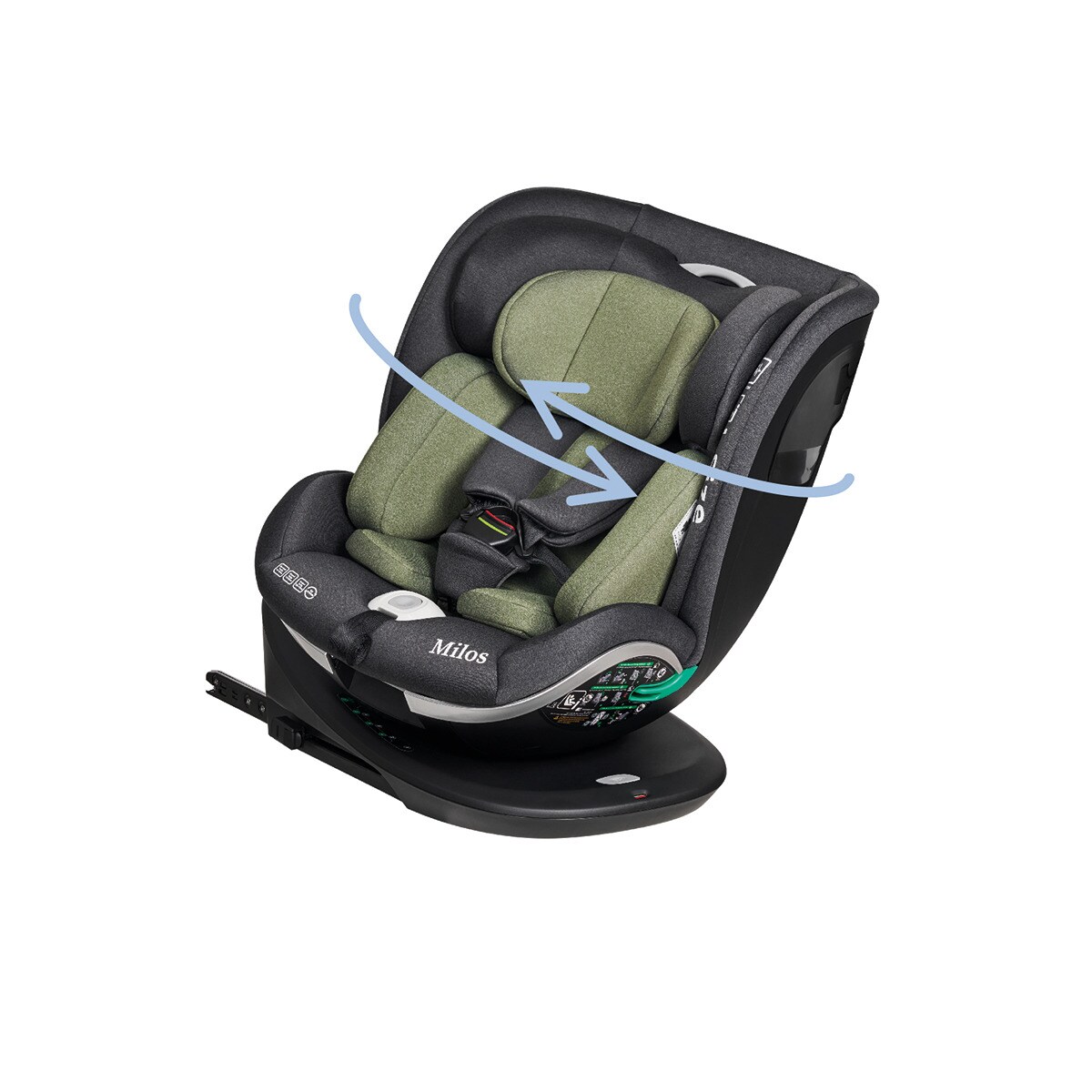 Silla de coche Milos I- Size (40-150cm) Verde-13