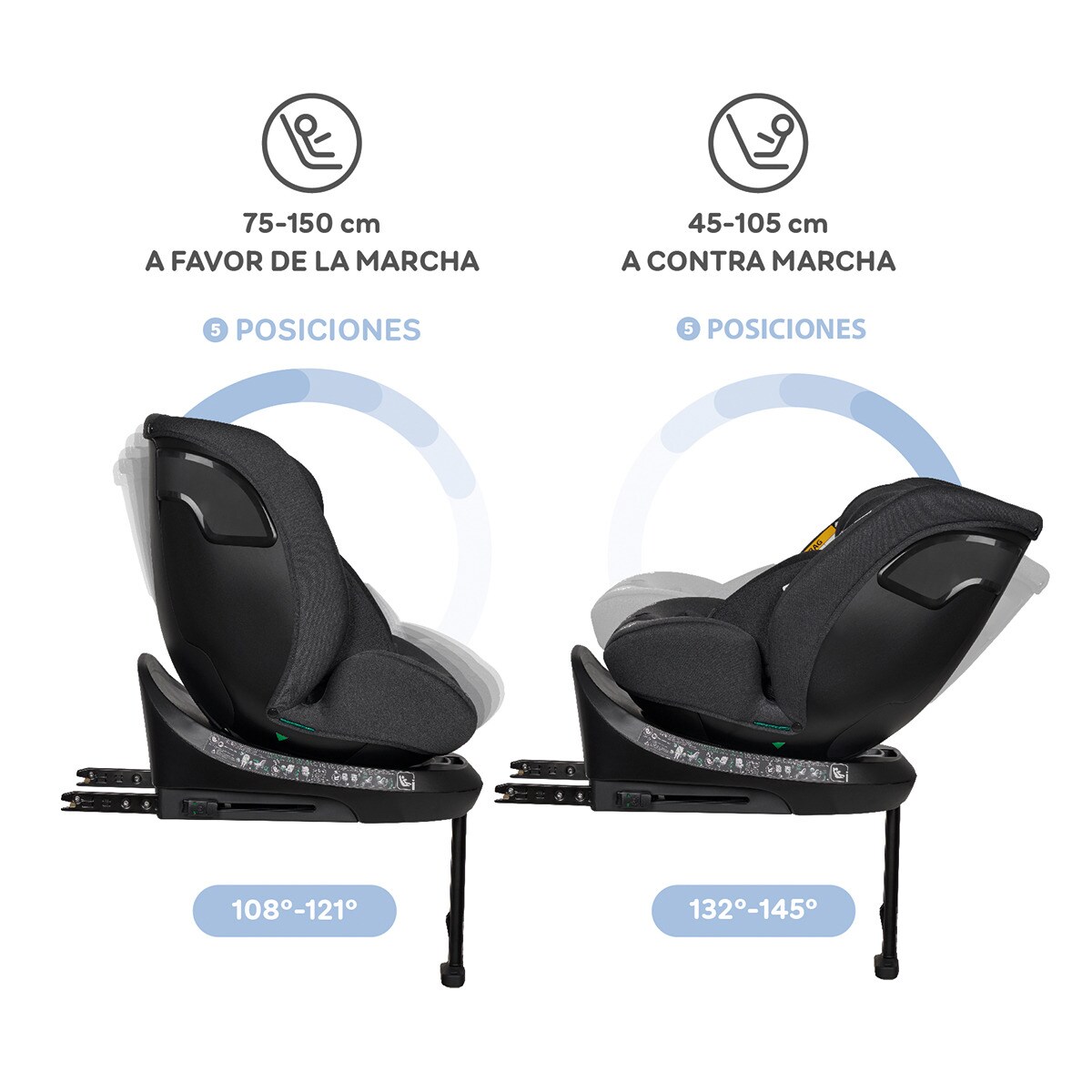 Silla de coche MS Denver I- Size (40-150cm) Gris-18