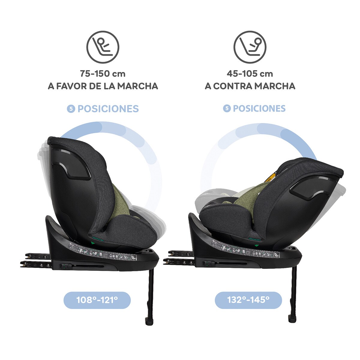 Silla de coche MS Denver I- Size (40-150cm) Gris-19