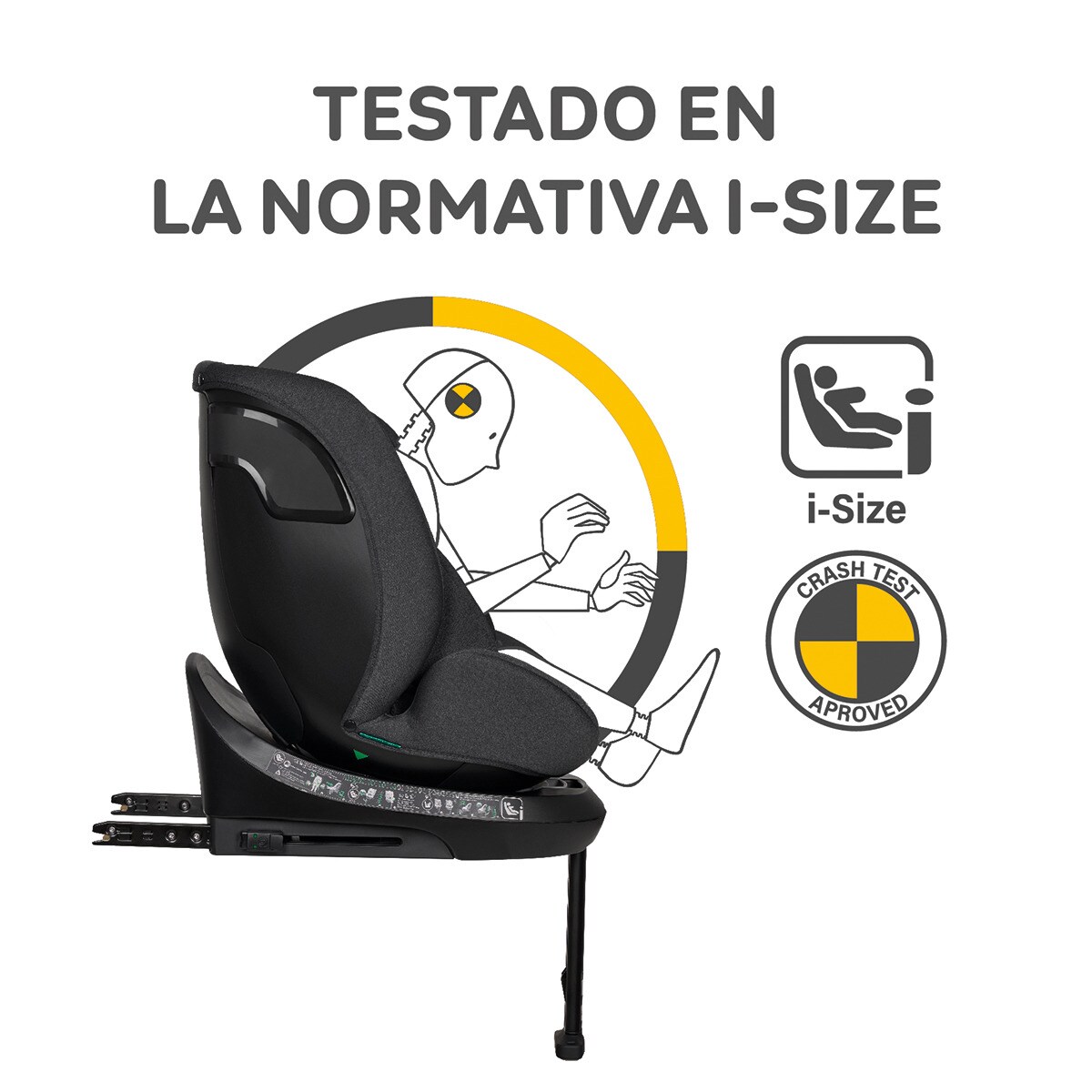 Silla de coche MS Denver I- Size (40-150cm) Gris-17