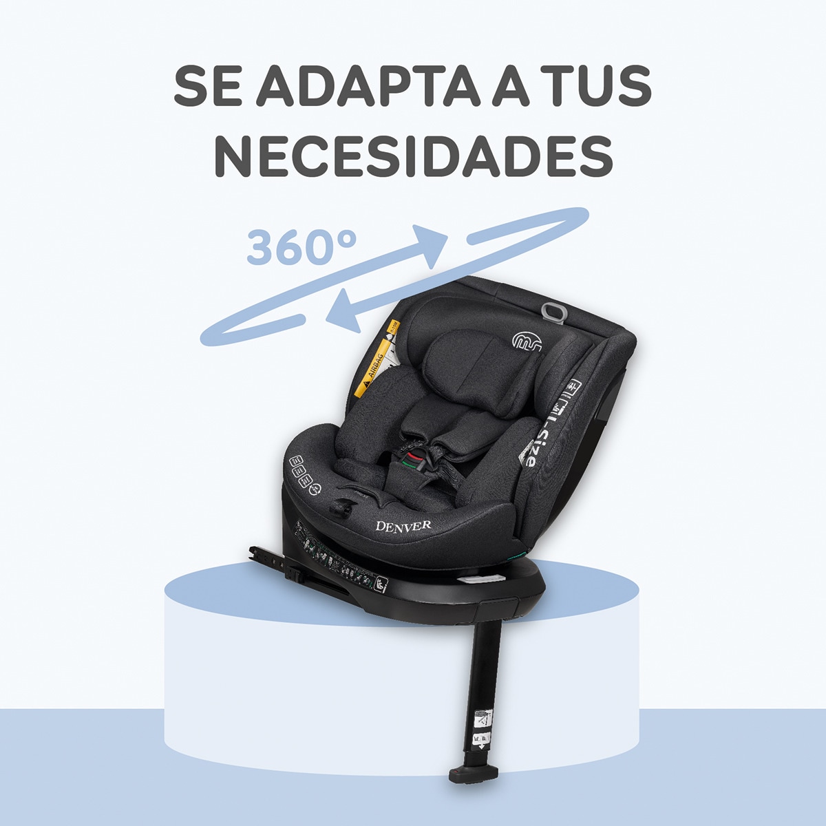 Silla de coche MS Denver I- Size (40-150cm) Gris-16