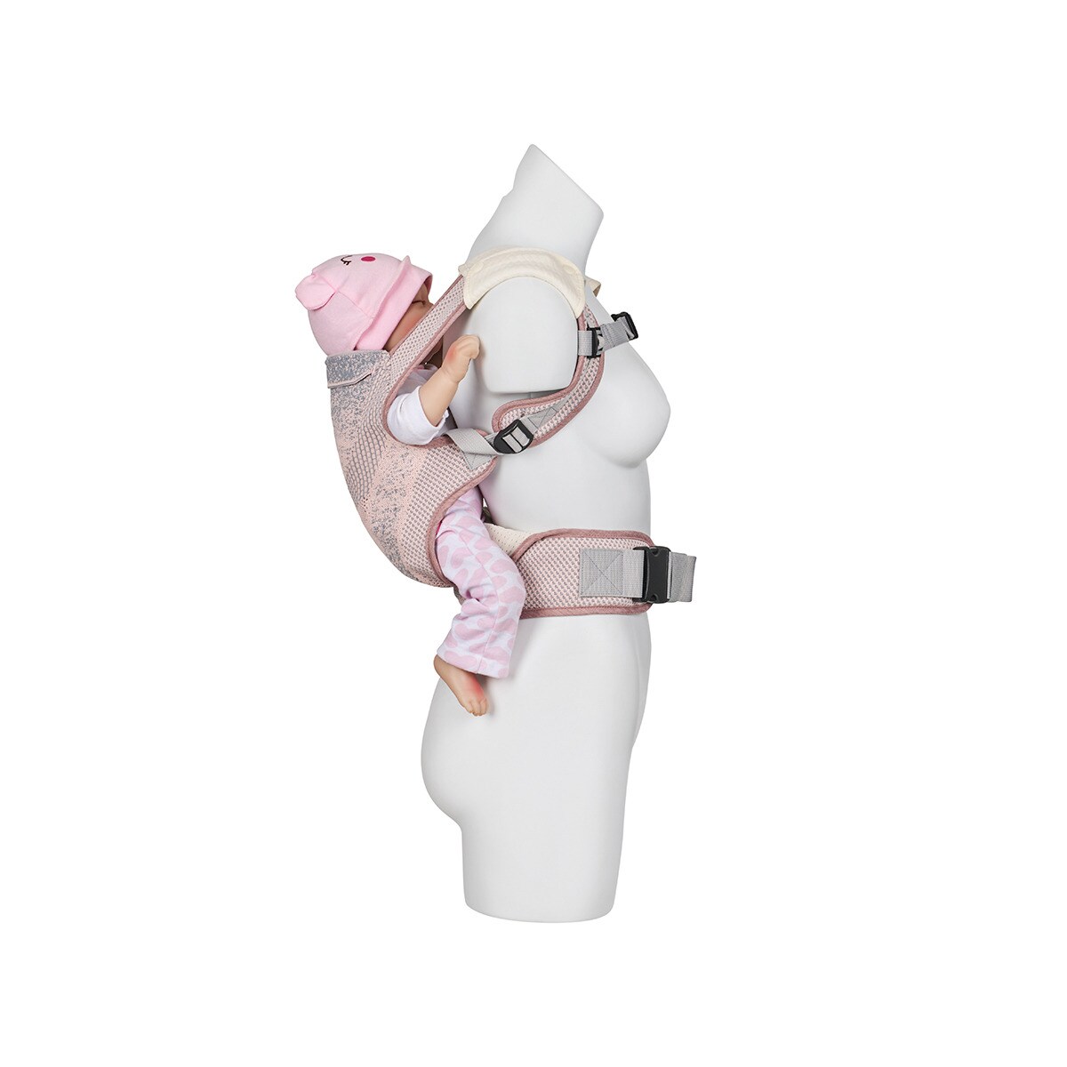 Mochila portabebe Kanguro Rosa-3