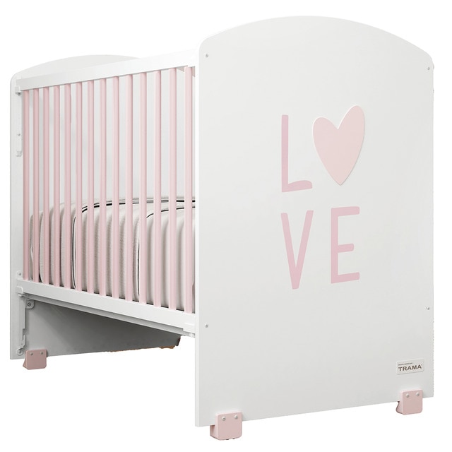Imagem 0 de Berço Love - Branco Mate Soft Pink