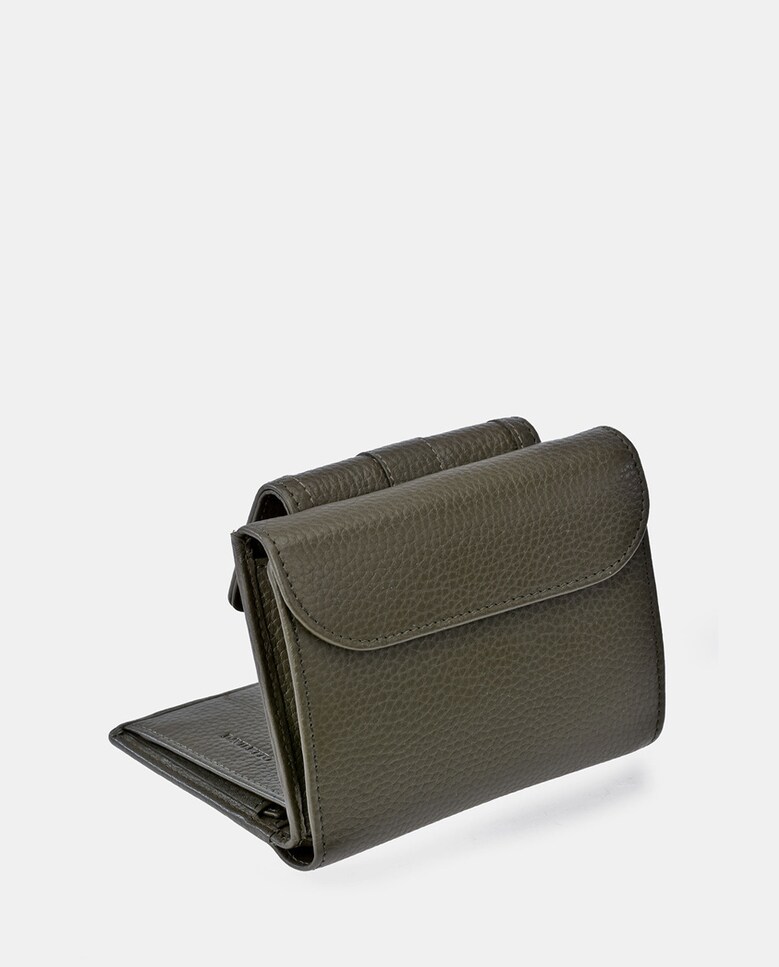 Cartera De Piel Auténtica Para Mujer Con 13 Ranuras Para Tarjetas Marron