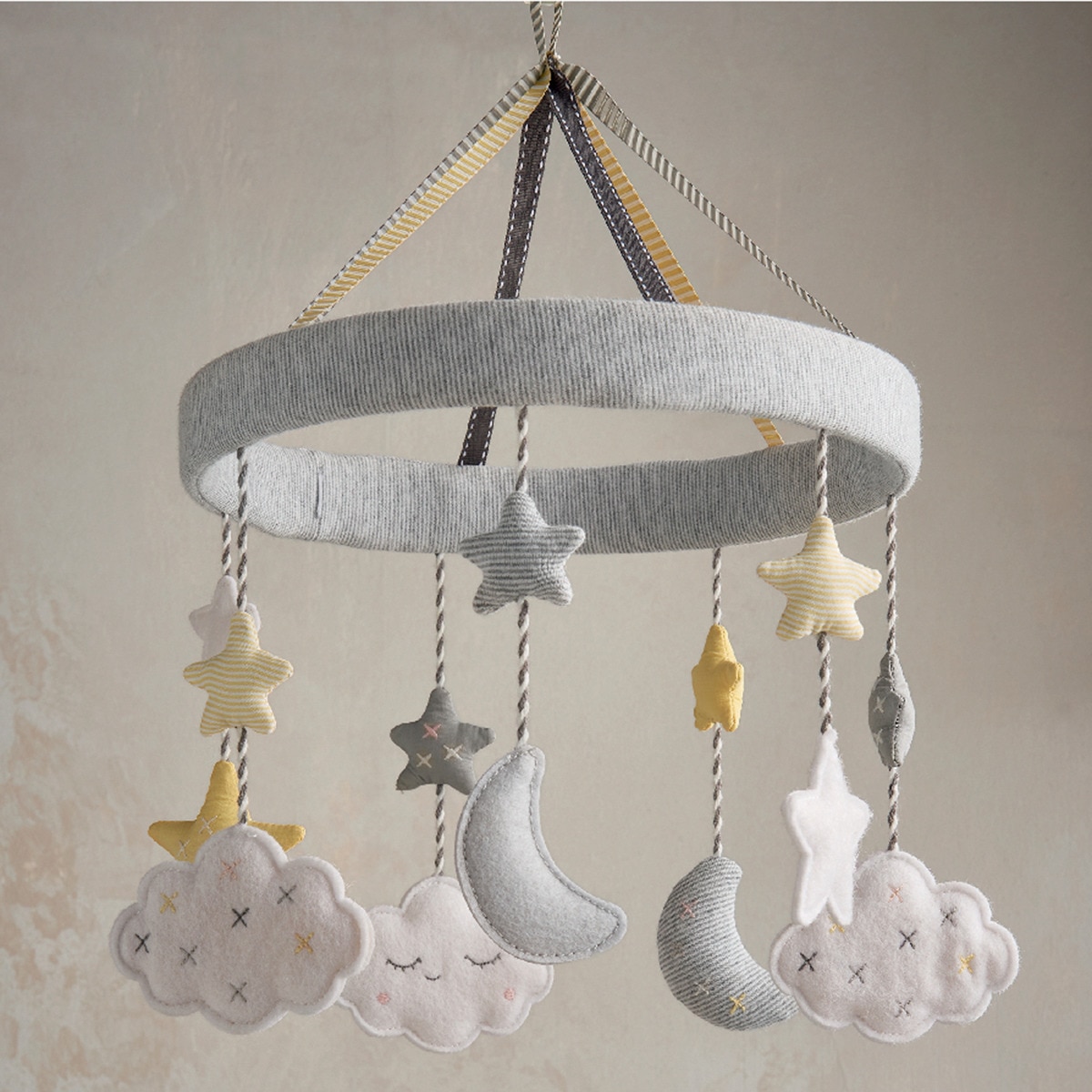 Móvil musical nube Mamas & Papas gris/blanco Gris-2