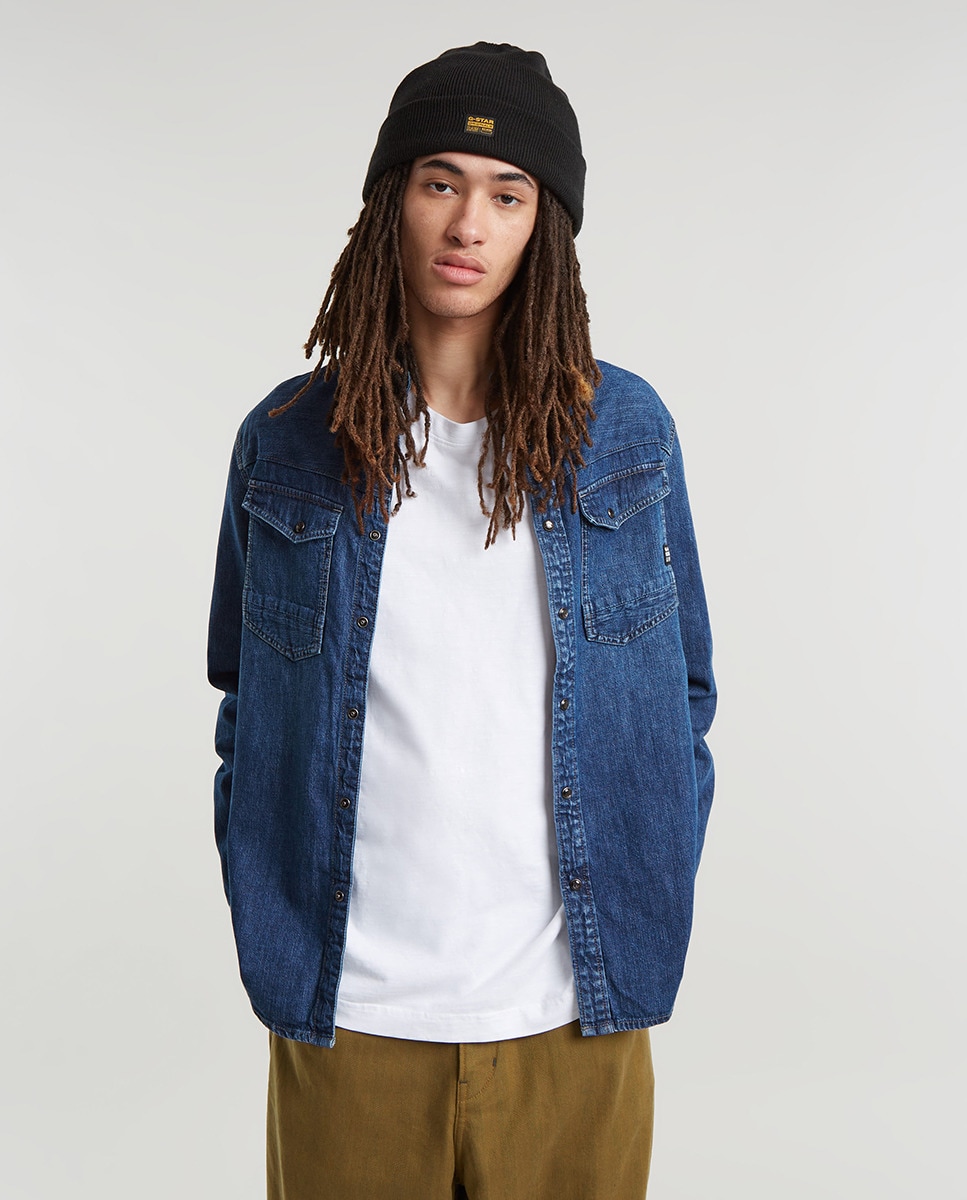 Imagem 0 de Camisa Slim de Corte Justo e em Ganga