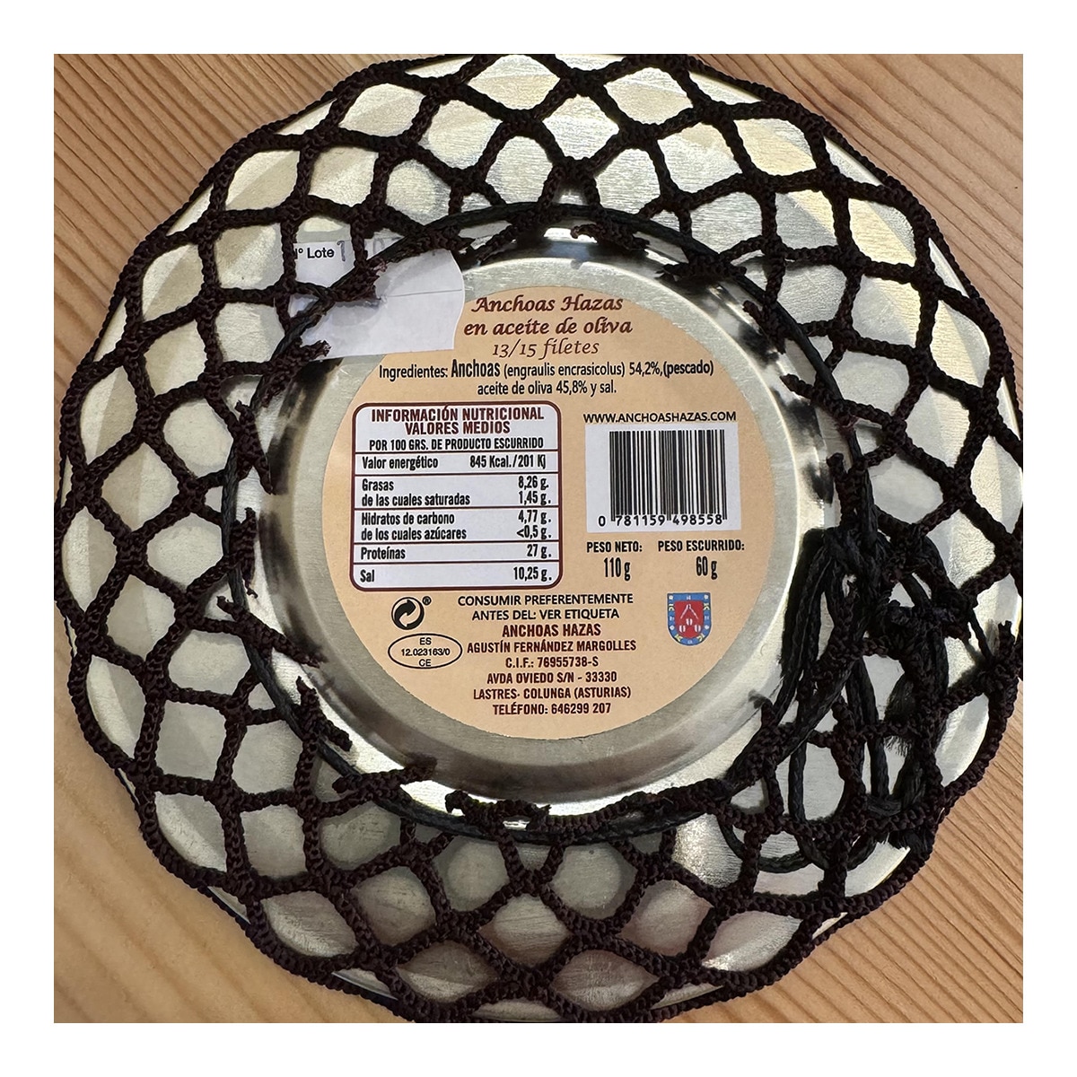 Anchoas despinadas del Cantábrico en aceite de oliva 13-15 filetes Hazas 3